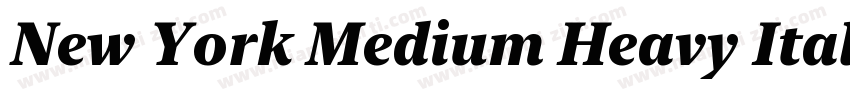 New York Medium Heavy Italic字体转换